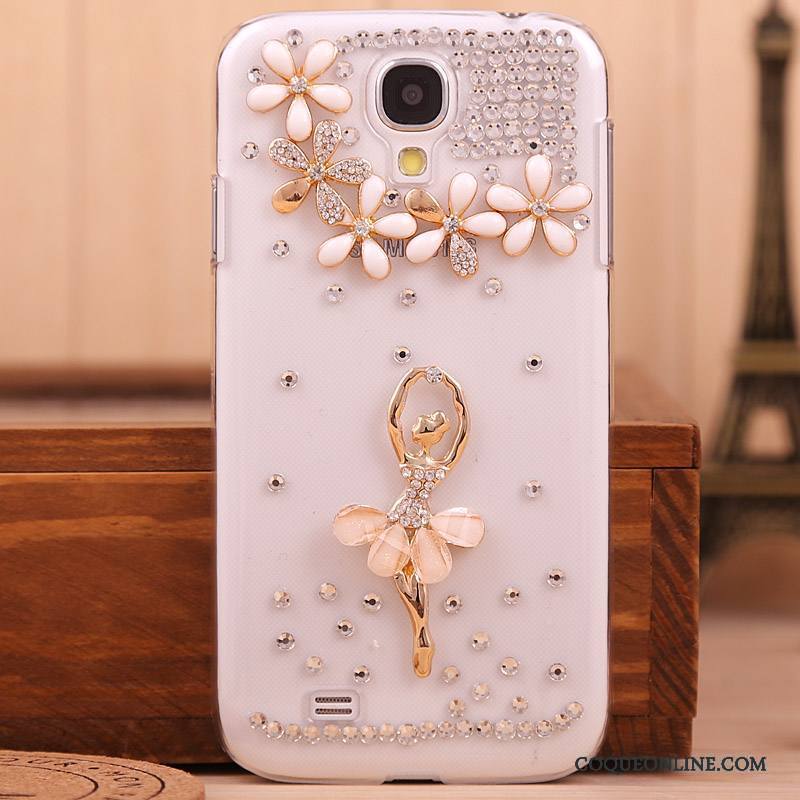 Samsung Galaxy S4 Étui Coque Étoile De Téléphone Strass Noir Protection