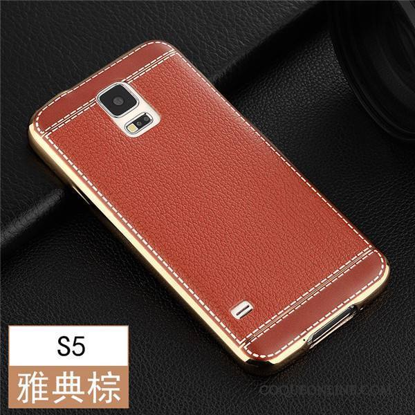 Samsung Galaxy S5 Coque De Téléphone Légère Rouge Fluide Doux Silicone Protection Délavé En Daim