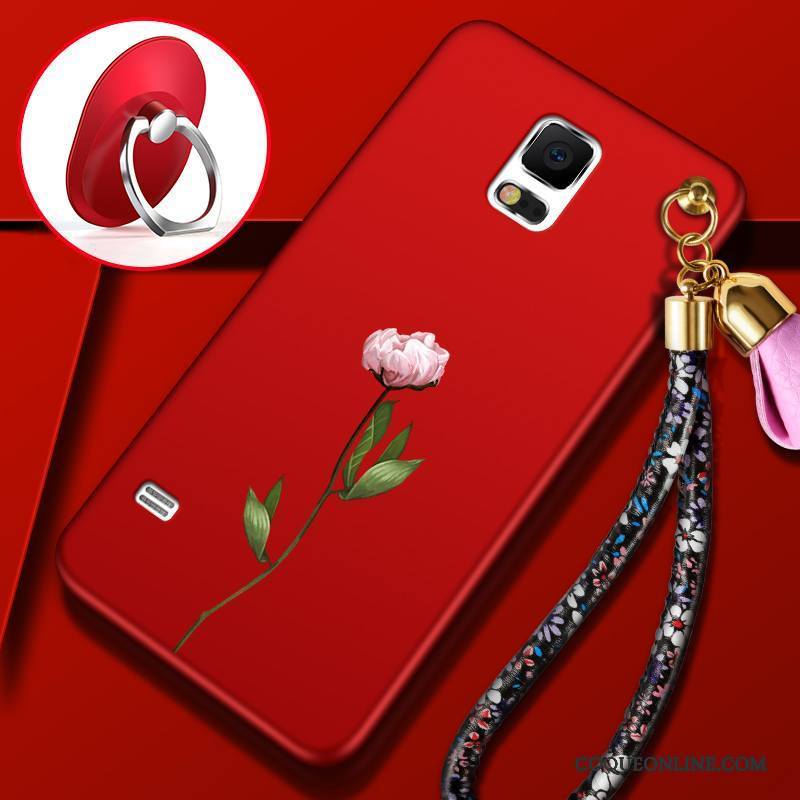 Samsung Galaxy S5 Coque De Téléphone Téléphone Portable Étoile Incassable Fluide Doux Rouge Étui