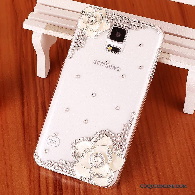 Samsung Galaxy S5 Coque Difficile Tendance Étoile Étui Violet Protection Strass