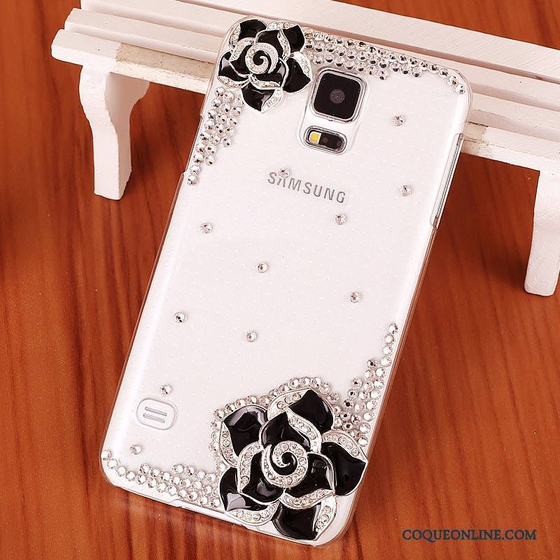 Samsung Galaxy S5 Coque Difficile Tendance Étoile Étui Violet Protection Strass