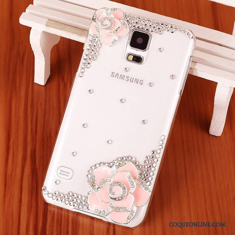 Samsung Galaxy S5 Coque Difficile Tendance Étoile Étui Violet Protection Strass