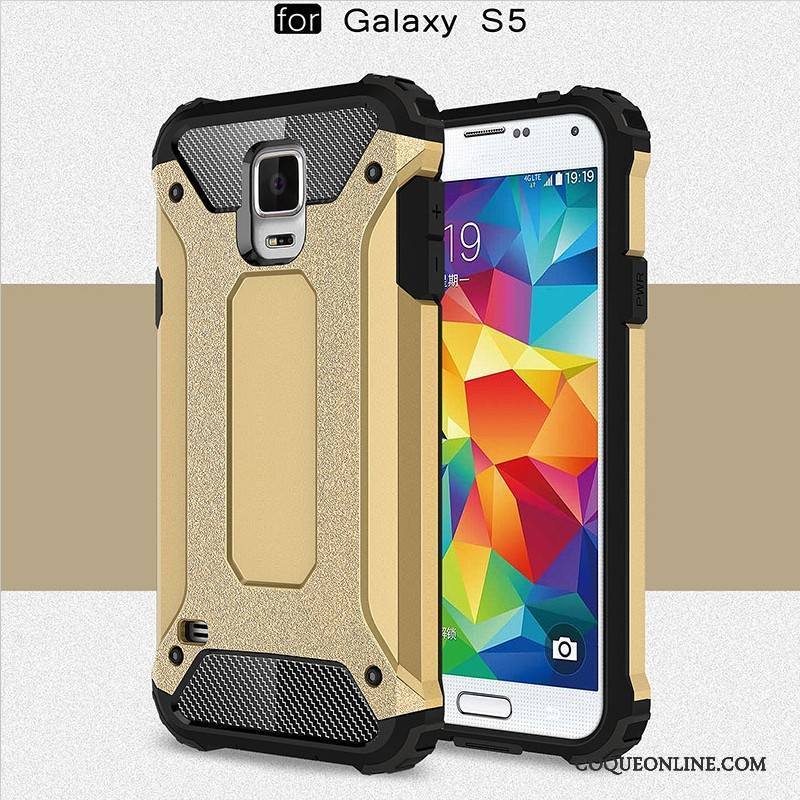 Samsung Galaxy S5 Coque Incassable Argent Protection Délavé En Daim Étui Couvercle Arrière Silicone