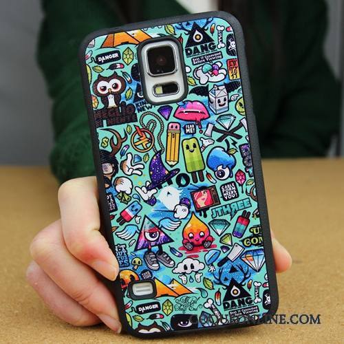 Samsung Galaxy S5 Coque Silicone Fluide Doux Étoile Difficile Couvercle Arrière Incassable Protection