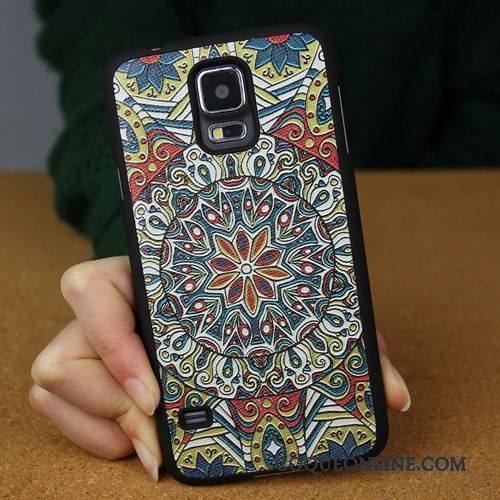 Samsung Galaxy S5 Coque Silicone Fluide Doux Étoile Difficile Couvercle Arrière Incassable Protection