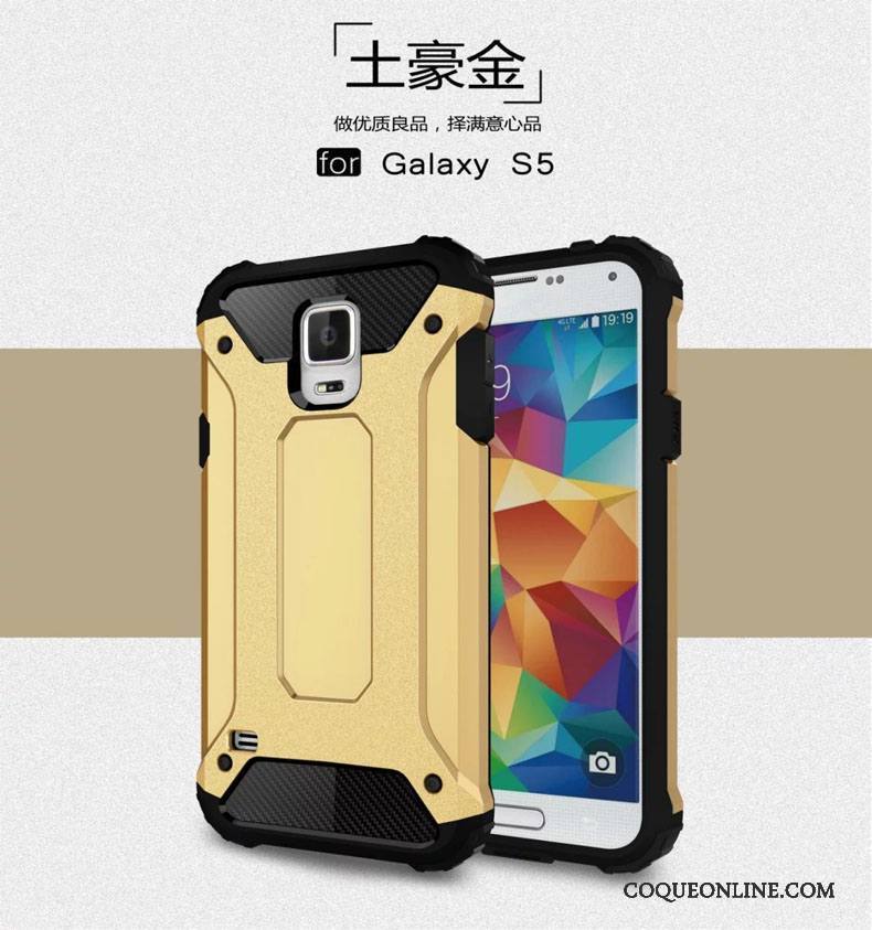 Samsung Galaxy S5 Coque Trois Défenses Tout Compris Ballon Incassable Protection Métal Silicone