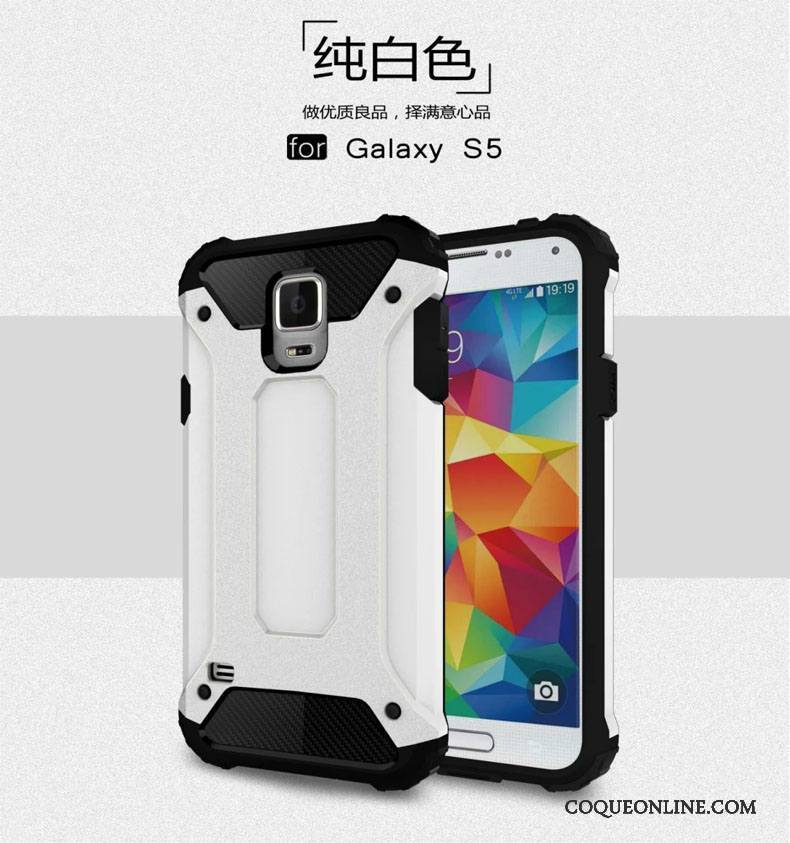 Samsung Galaxy S5 Coque Trois Défenses Tout Compris Ballon Incassable Protection Métal Silicone