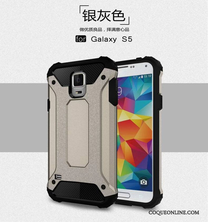 Samsung Galaxy S5 Coque Trois Défenses Tout Compris Ballon Incassable Protection Métal Silicone