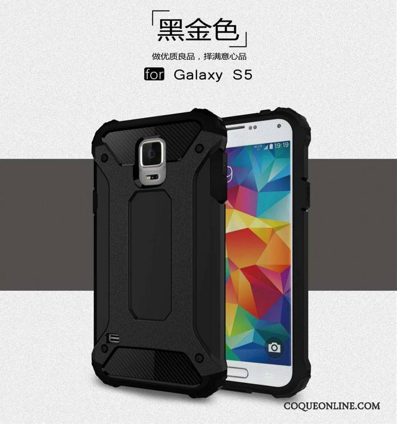 Samsung Galaxy S5 Coque Trois Défenses Tout Compris Ballon Incassable Protection Métal Silicone