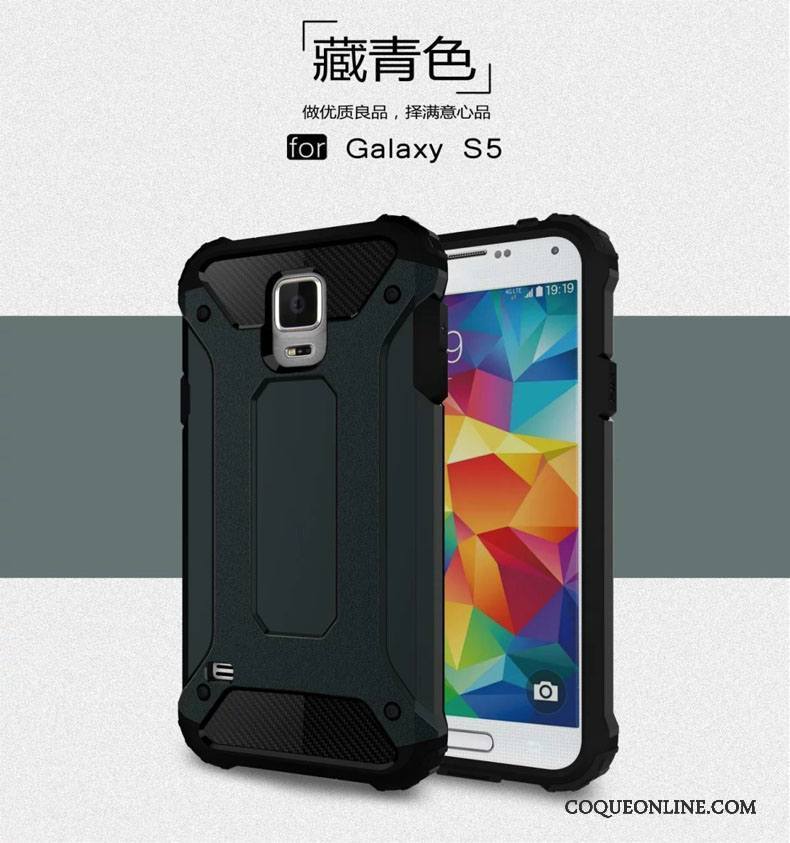 Samsung Galaxy S5 Coque Trois Défenses Tout Compris Ballon Incassable Protection Métal Silicone