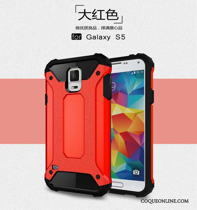 Samsung Galaxy S5 Coque Trois Défenses Tout Compris Ballon Incassable Protection Métal Silicone