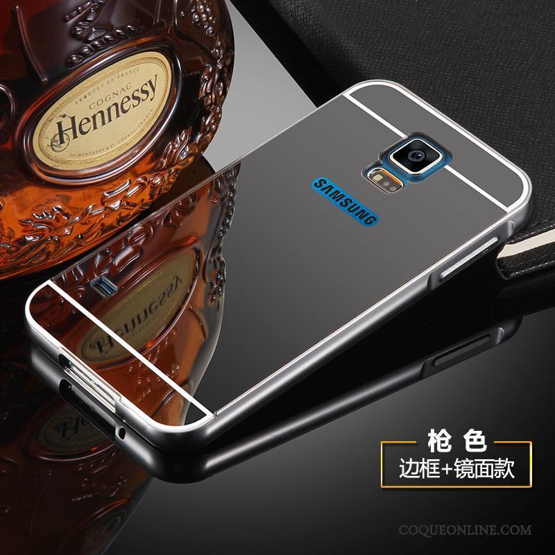 Samsung Galaxy S5 Coque Étoile Métal Protection Téléphone Portable Border Noir Couvercle Arrière