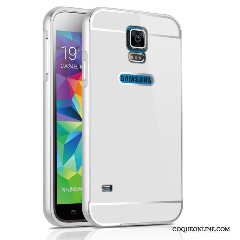 Samsung Galaxy S5 Coque Étoile Métal Protection Téléphone Portable Border Noir Couvercle Arrière