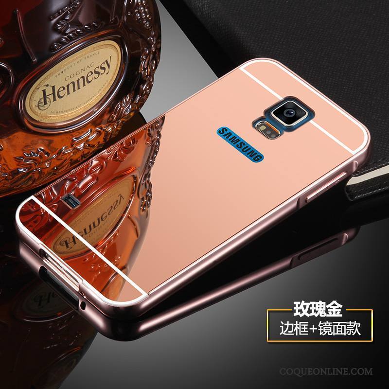 Samsung Galaxy S5 Coque Étoile Métal Protection Téléphone Portable Border Noir Couvercle Arrière