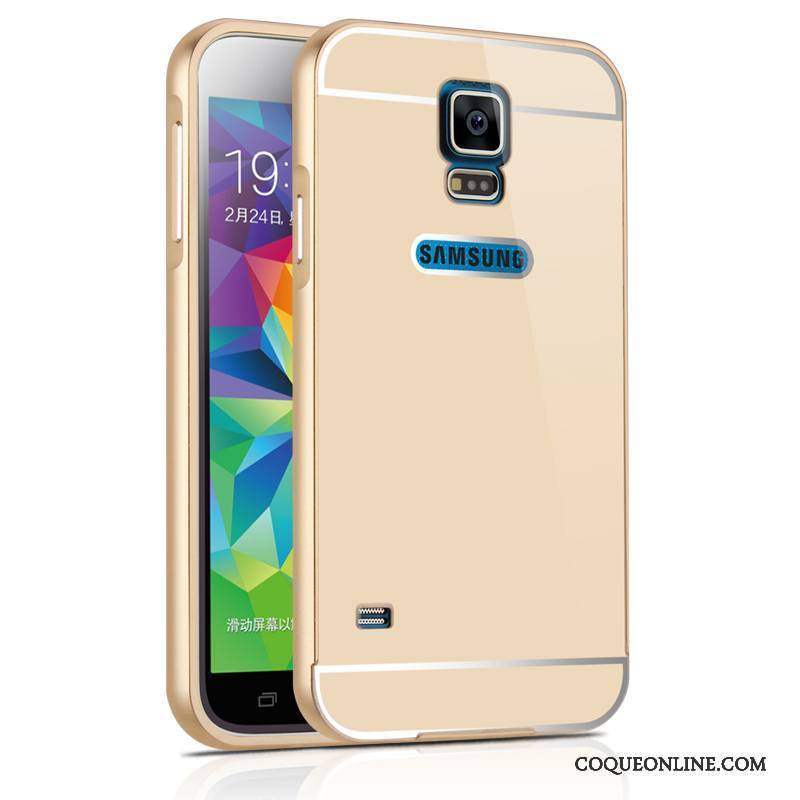 Samsung Galaxy S5 Coque Étoile Métal Protection Téléphone Portable Border Noir Couvercle Arrière