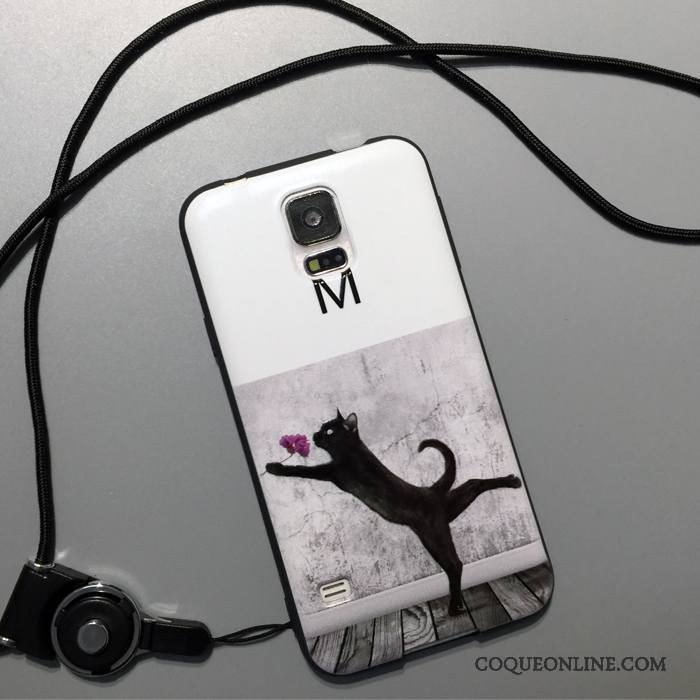 Samsung Galaxy S5 Coque Étui Tout Compris Charmant Noir Incassable Fluide Doux Dessin Animé