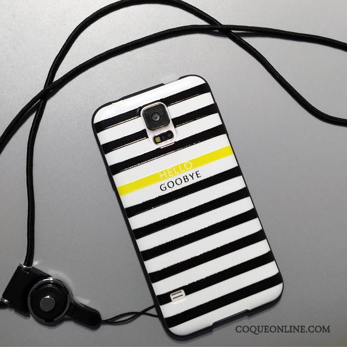 Samsung Galaxy S5 Coque Étui Tout Compris Charmant Noir Incassable Fluide Doux Dessin Animé