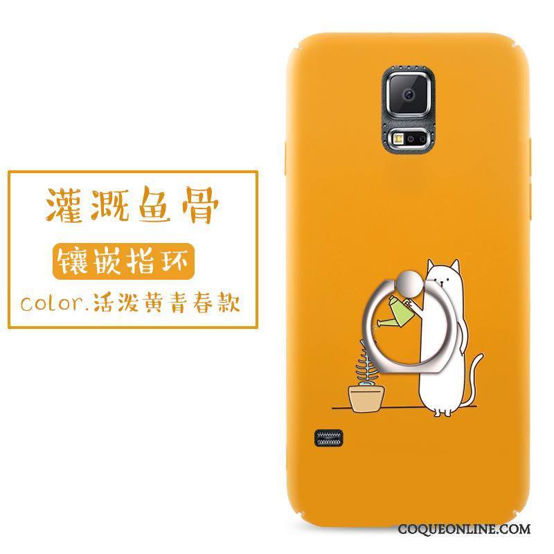 Samsung Galaxy S5 Coque Étui Étoile Jaune Délavé En Daim Tout Compris Difficile Personnalité