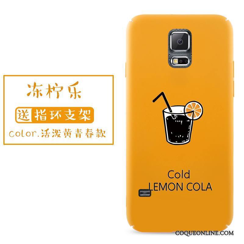 Samsung Galaxy S5 Coque Étui Étoile Jaune Délavé En Daim Tout Compris Difficile Personnalité