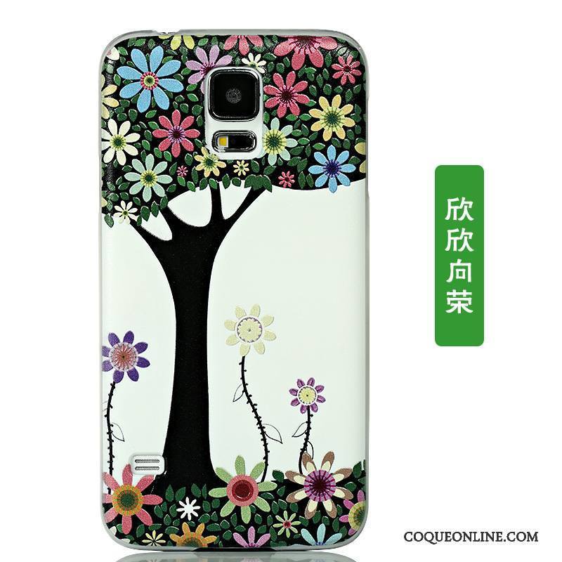 Samsung Galaxy S5 Dessin Animé Coque De Téléphone Couvercle Arrière Étoile Protection Tendance Vert