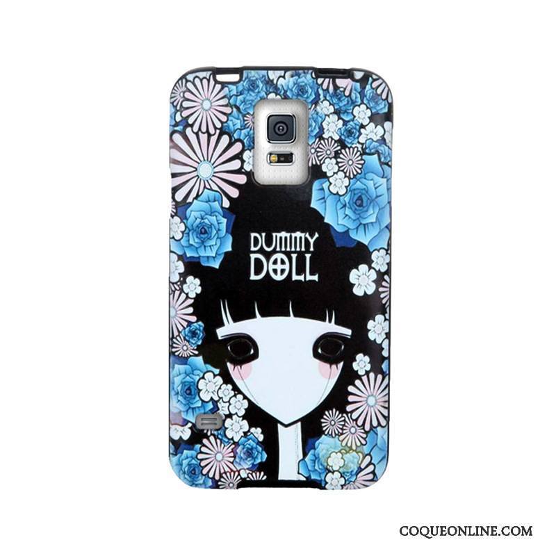 Samsung Galaxy S5 Dessin Animé Tempérer Étui Coque De Téléphone Gaufrage Étoile Tendance