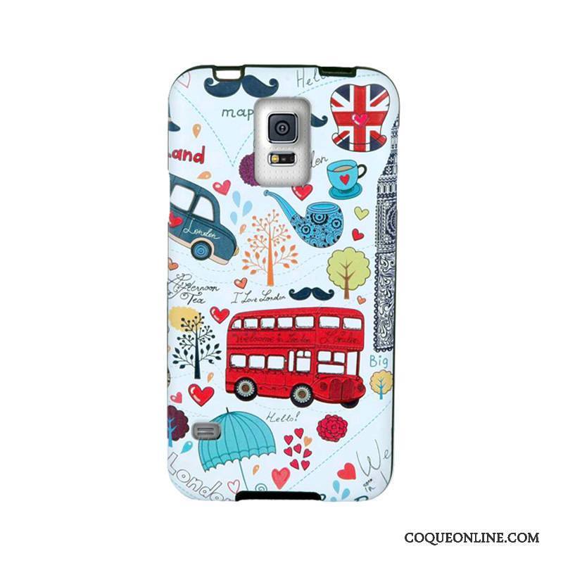 Samsung Galaxy S5 Dessin Animé Tempérer Étui Coque De Téléphone Gaufrage Étoile Tendance