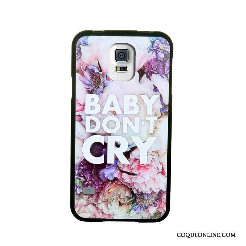 Samsung Galaxy S5 Dessin Animé Tempérer Étui Coque De Téléphone Gaufrage Étoile Tendance