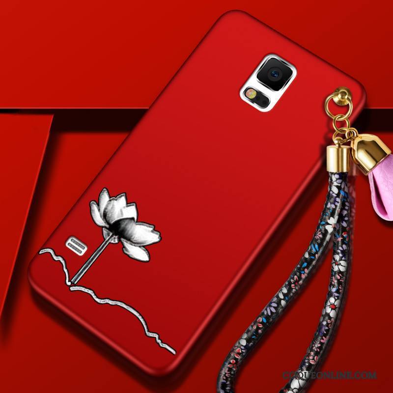 Samsung Galaxy S5 Délavé En Daim Tendance Étoile Rouge Silicone Téléphone Portable Coque De Téléphone