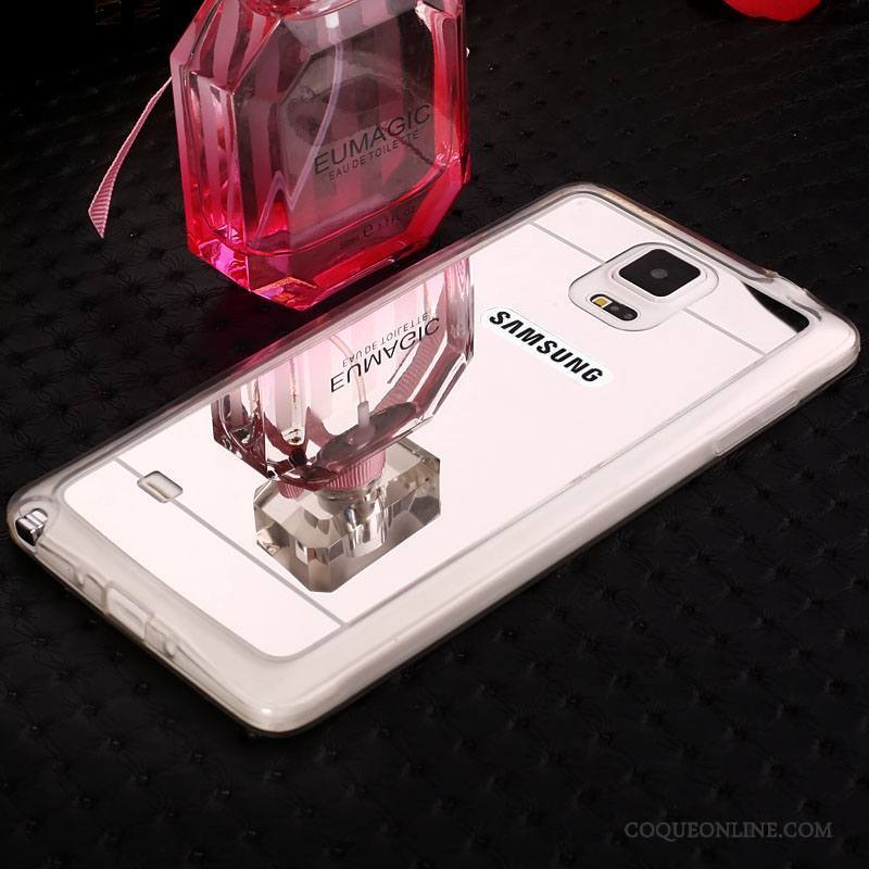 Samsung Galaxy S5 Miroir Coque De Téléphone Protection Argent Étoile Étui Strass