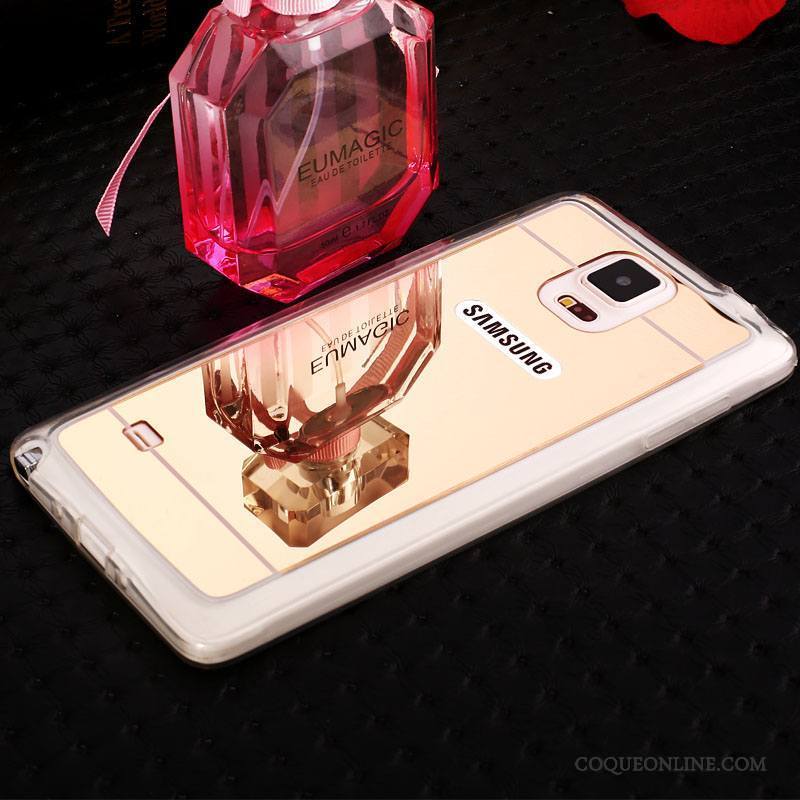 Samsung Galaxy S5 Miroir Coque De Téléphone Protection Argent Étoile Étui Strass