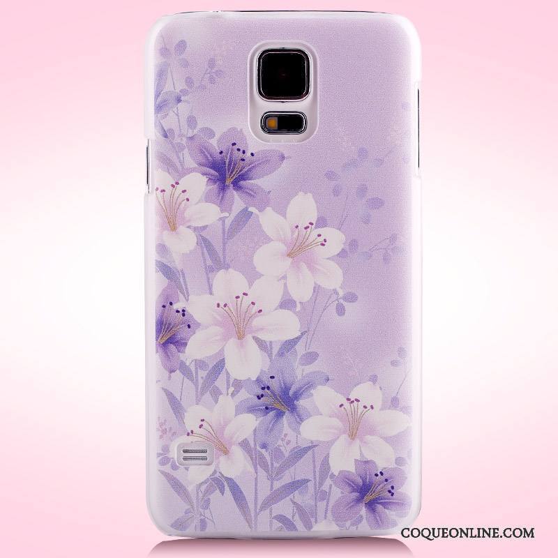 Samsung Galaxy S5 Peinture Coque De Téléphone Difficile Téléphone Portable Étoile Violet Étui