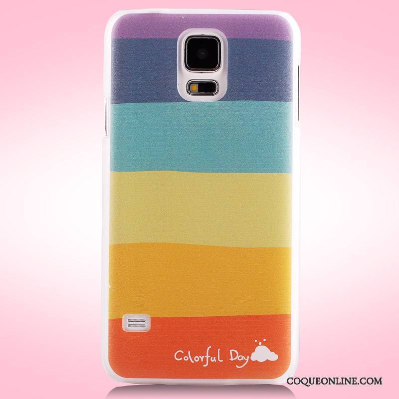 Samsung Galaxy S5 Peinture Coque De Téléphone Difficile Téléphone Portable Étoile Violet Étui