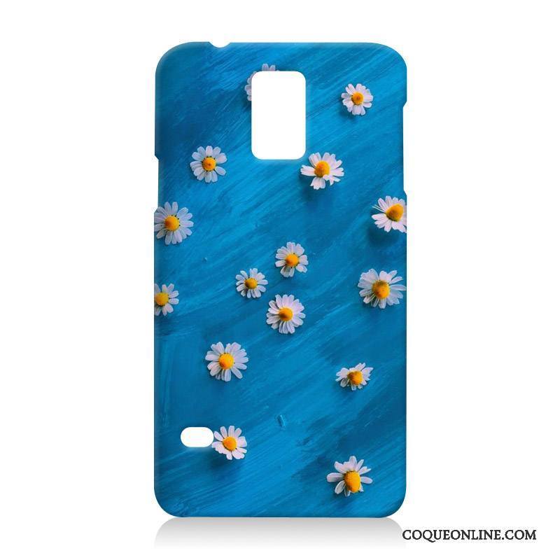 Samsung Galaxy S5 Silicone Fluide Doux Bleu Difficile Gaufrage Étui Coque De Téléphone