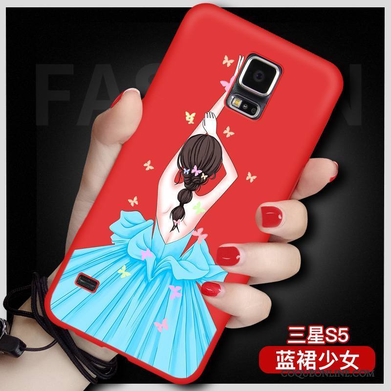 Samsung Galaxy S5 Tendance Très Mince Silicone Rouge Étoile Tout Compris Coque De Téléphone