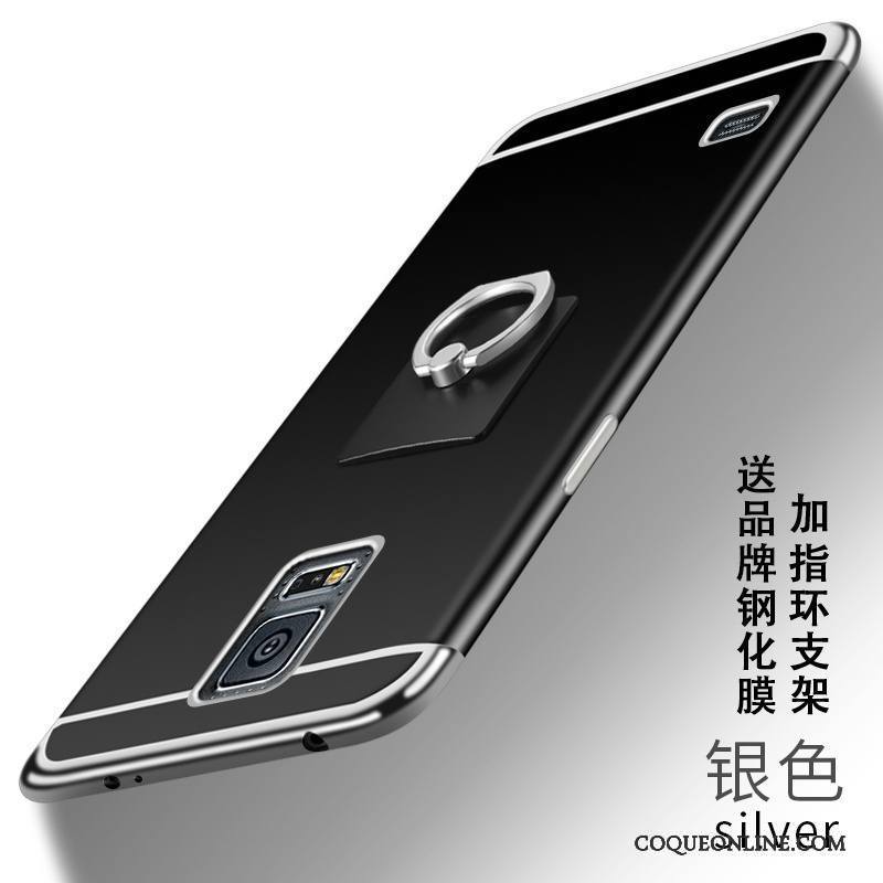 Samsung Galaxy S5 Étui Protection Fluide Doux Coque De Téléphone Argent Silicone Étoile