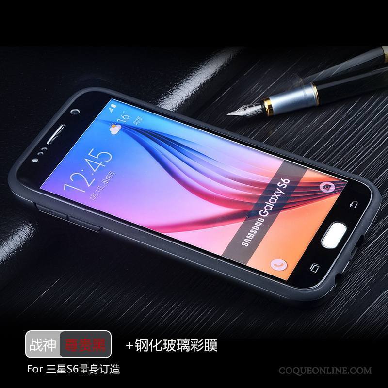 Samsung Galaxy S6 Argent Silicone Incassable Gris Coque De Téléphone Personnalité Protection