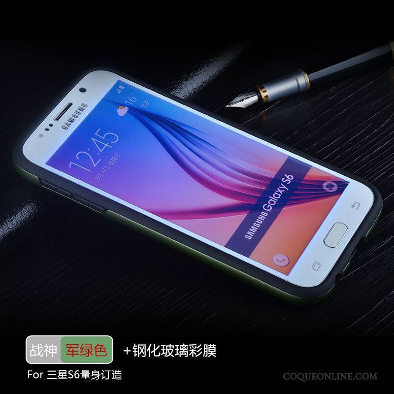 Samsung Galaxy S6 Argent Silicone Incassable Gris Coque De Téléphone Personnalité Protection