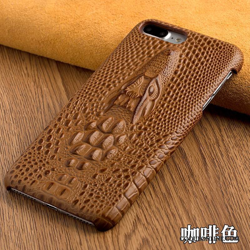 Samsung Galaxy S6 Coque Luxe Couvercle Arrière Crocodile Marron Difficile Protection Étoile