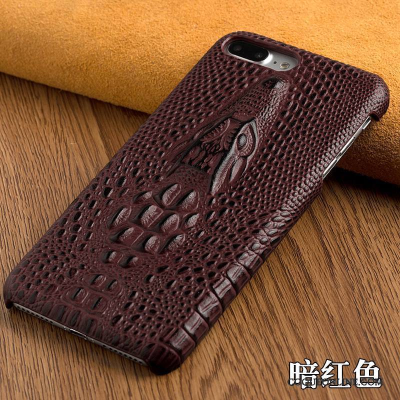 Samsung Galaxy S6 Coque Luxe Couvercle Arrière Crocodile Marron Difficile Protection Étoile