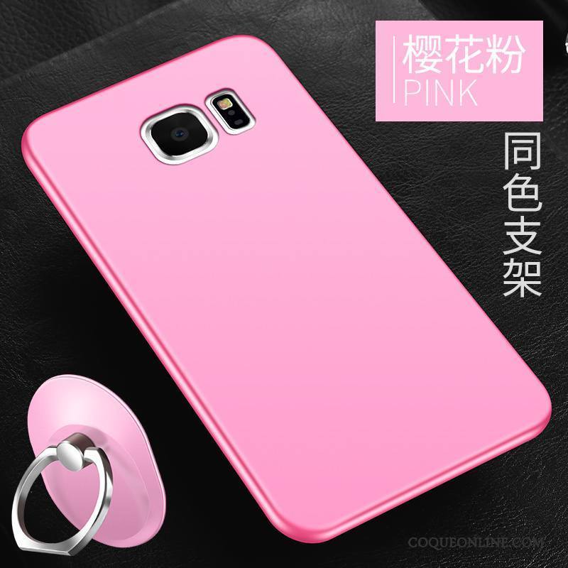 Samsung Galaxy S6 Coque Tout Compris Rose Silicone Étui Protection Personnalité Incassable