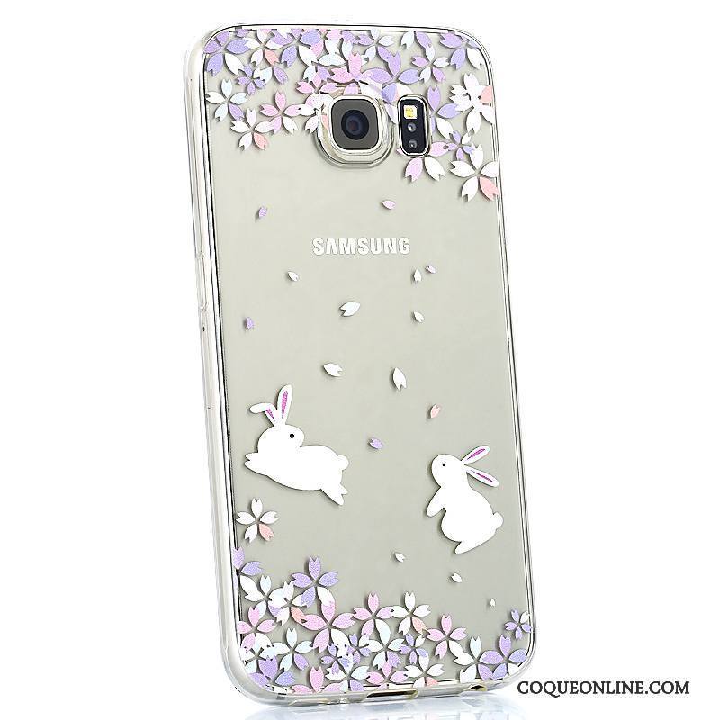 Samsung Galaxy S6 Coque Transparent Étoile Fluide Doux Dessin Animé Protection Charmant Personnalité