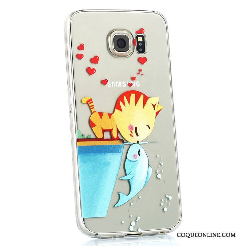 Samsung Galaxy S6 Coque Transparent Étoile Fluide Doux Dessin Animé Protection Charmant Personnalité