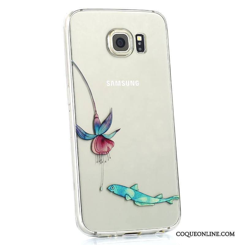 Samsung Galaxy S6 Coque Transparent Étoile Fluide Doux Dessin Animé Protection Charmant Personnalité
