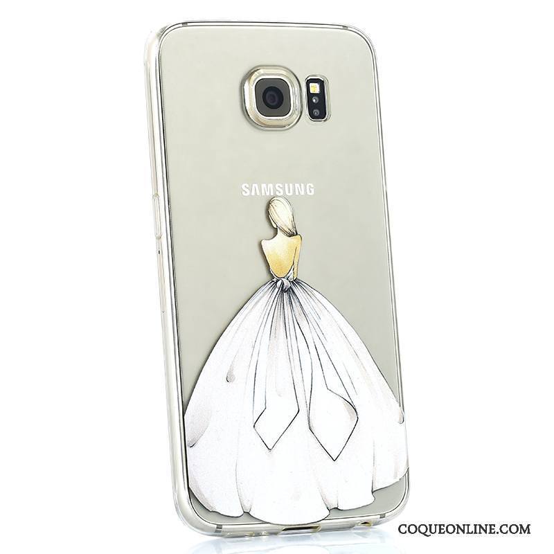 Samsung Galaxy S6 Coque Transparent Étoile Fluide Doux Dessin Animé Protection Charmant Personnalité