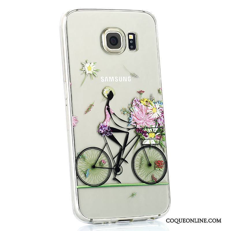 Samsung Galaxy S6 Coque Transparent Étoile Fluide Doux Dessin Animé Protection Charmant Personnalité