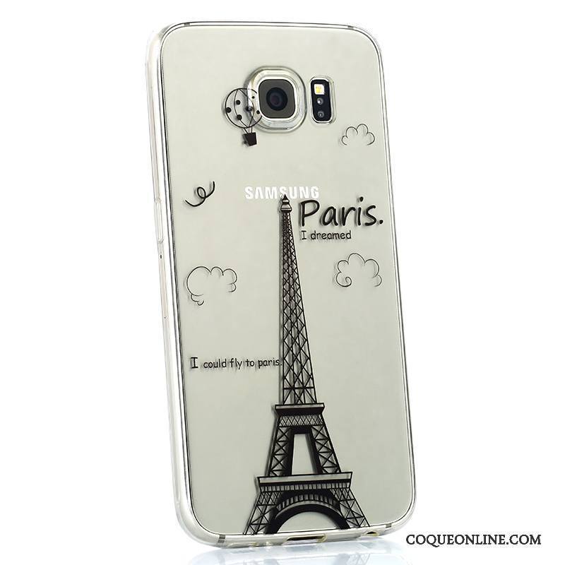 Samsung Galaxy S6 Coque Transparent Étoile Fluide Doux Dessin Animé Protection Charmant Personnalité