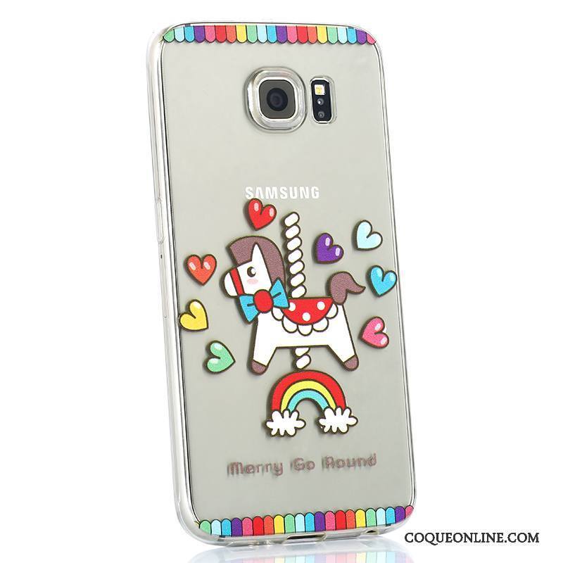 Samsung Galaxy S6 Coque Transparent Étoile Fluide Doux Dessin Animé Protection Charmant Personnalité