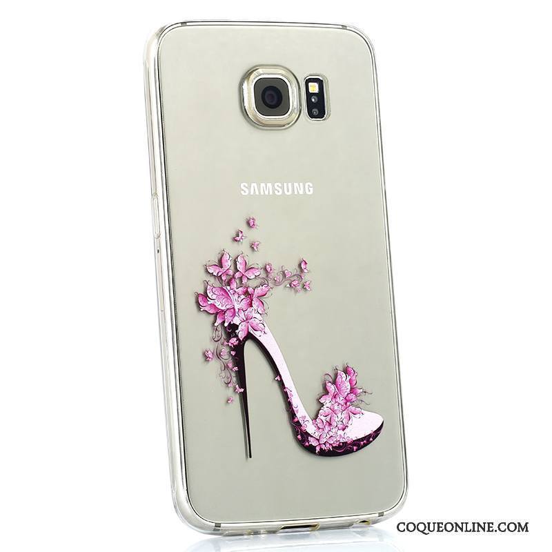 Samsung Galaxy S6 Coque Transparent Étoile Fluide Doux Dessin Animé Protection Charmant Personnalité