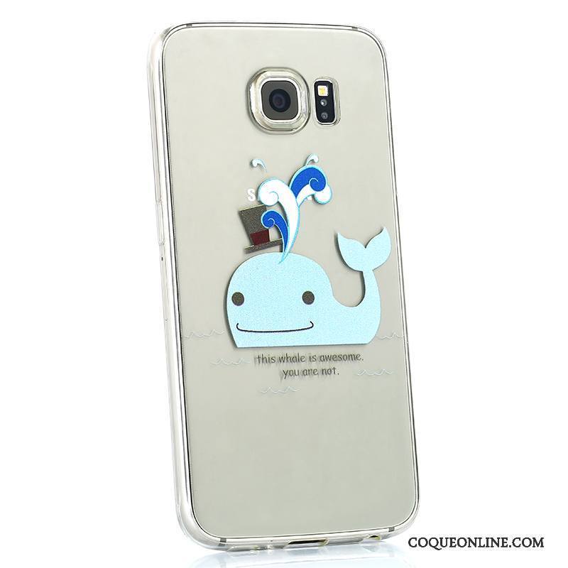 Samsung Galaxy S6 Coque Transparent Étoile Fluide Doux Dessin Animé Protection Charmant Personnalité