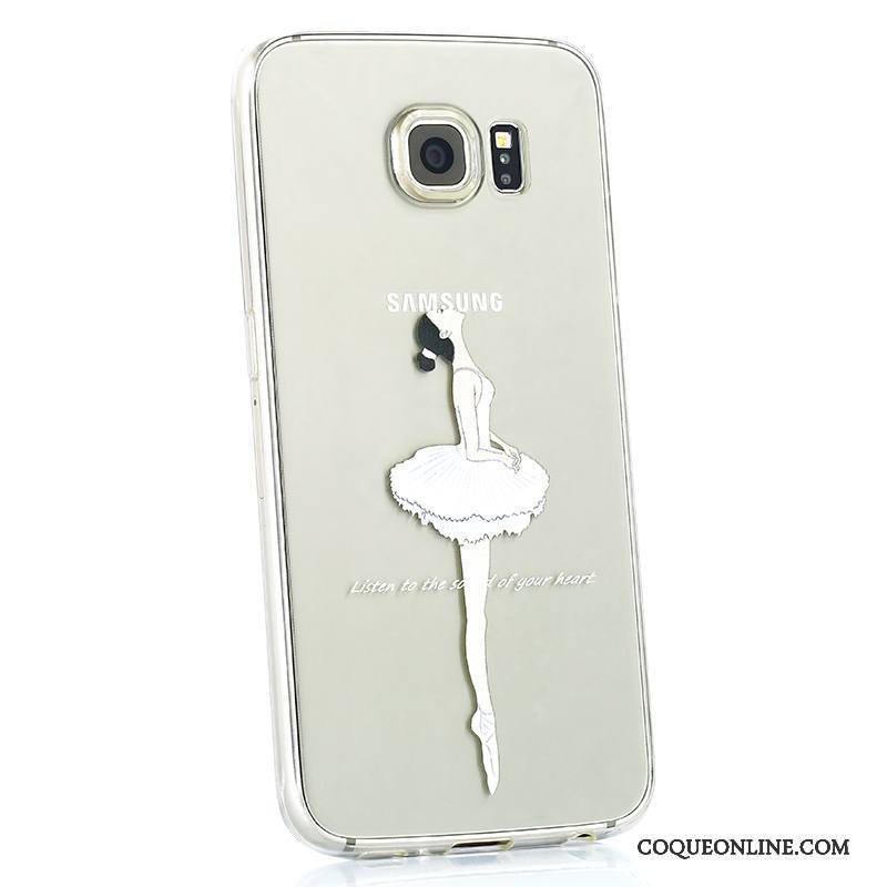 Samsung Galaxy S6 Coque Transparent Étoile Fluide Doux Dessin Animé Protection Charmant Personnalité